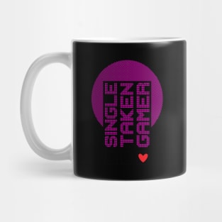 Single Taken Gamer in Pink Pixels Mug